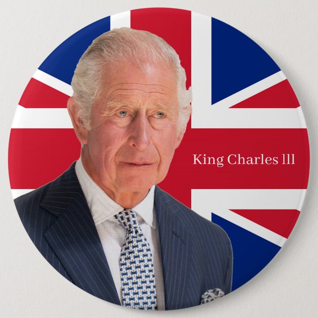 King Charles lll Badge Button (Front)