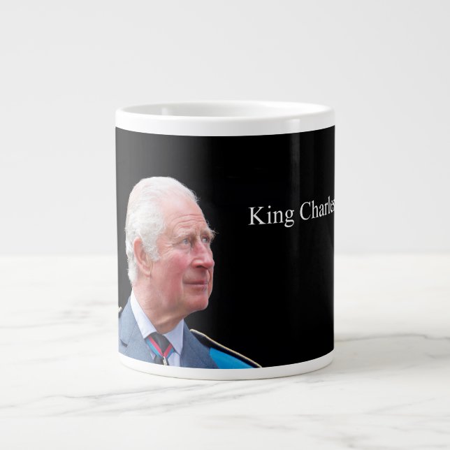 King Charles lll Giant Coffee Mug (Front)