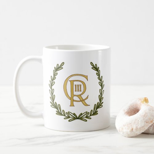 King Charles Monogram Crest Cypher  Coffee Mug