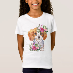 King Charles Puppy Girls' Fine Jersey T-Shirt