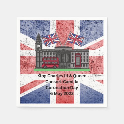 King Charles  Queen Consort Camilla Coronation   Napkins