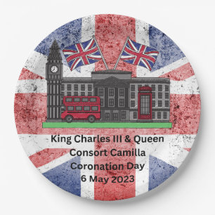 King Charles & Queen Consort Camilla Coronation Paper Plates
