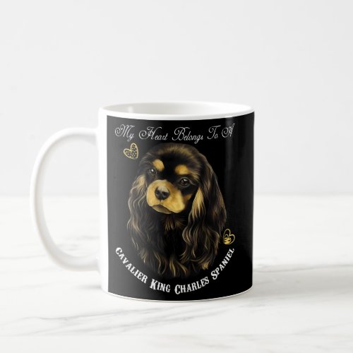 King Charles Spaniel Black Tan Cavalier Spaniel Coffee Mug