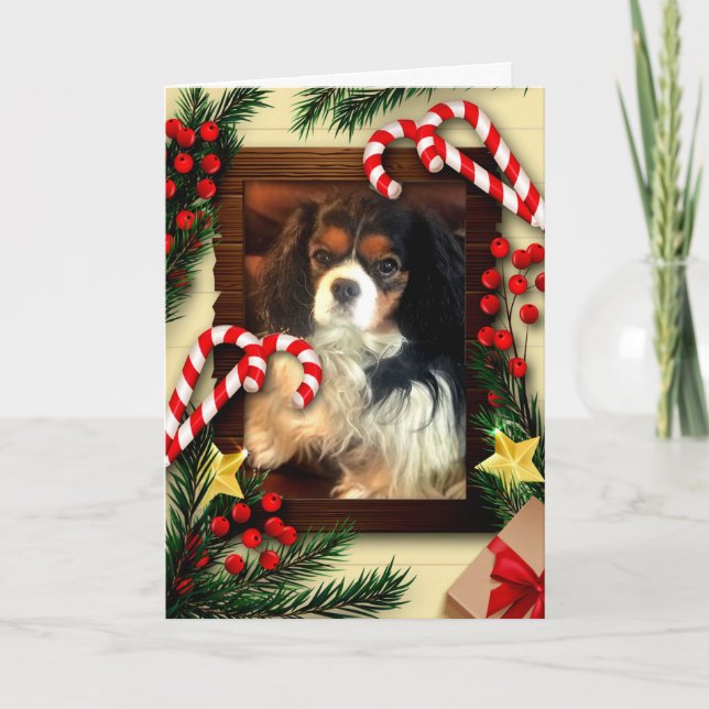 king Charles Spaniel Christmas Card Cute (Front)