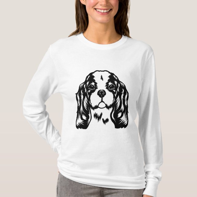 King Charles Spaniel Dog T-Shirt (Front)