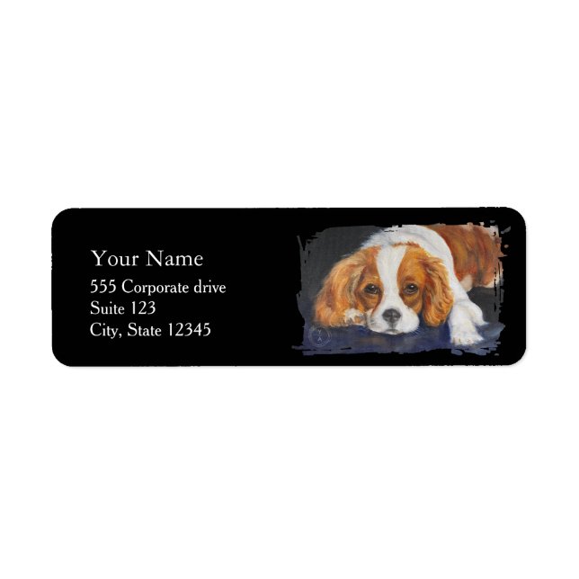 king Charles spaniel  Return Address Labels (Front)