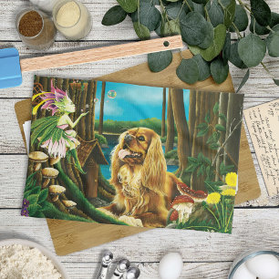 King Charles Spaniel Sprite Fantasy Kitchen Towel