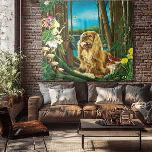 King Charles Spaniel Sprite Fantasy Tapestry