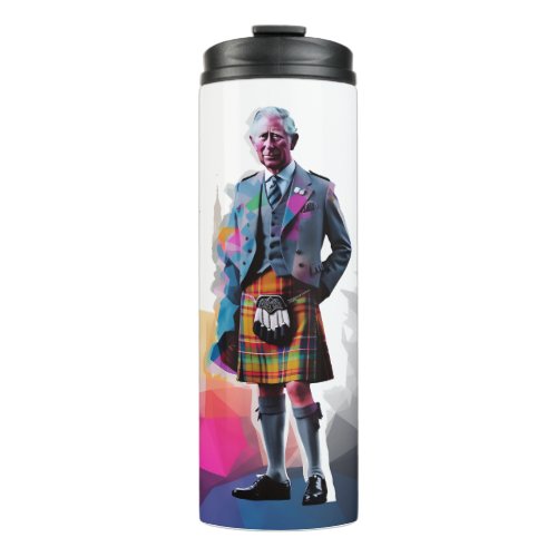 King Charles Wearing Scottish Clothes_ Big Ben Thermal Tumbler