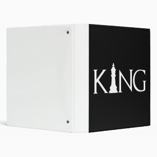 King Chess Piece Halloween Costume Chess Lover 3 Ring Binder