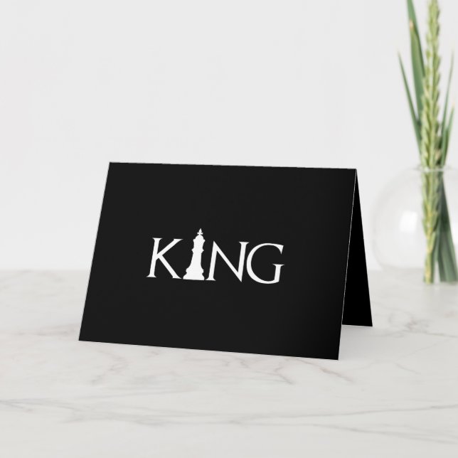 King Chess Piece Halloween Costume Chess Lover Card (Front)