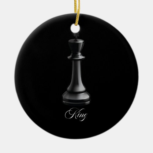 King Chess Piece Halloween Costume Chess Lover Ceramic Ornament