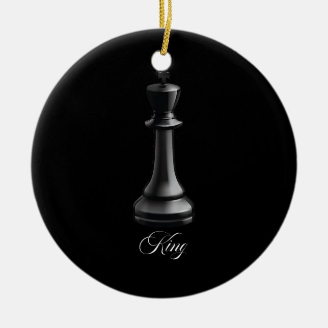 King Chess Piece Halloween Costume Chess Lover Ceramic Ornament (Front)