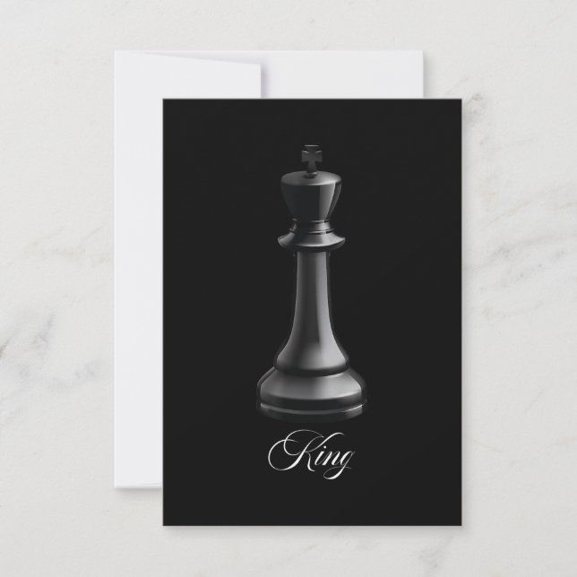 King Chess Piece Halloween Costume Chess Lover Invitation (Front)