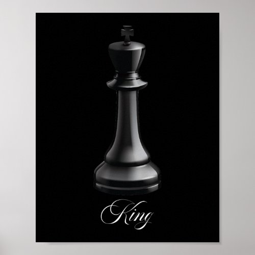 King Chess Piece Halloween Costume Chess Lover Poster