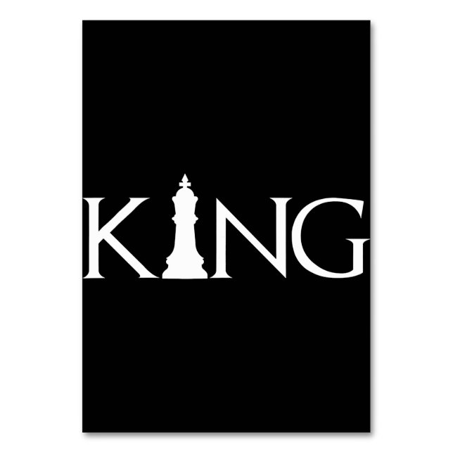 King Chess Piece Halloween Costume Chess Lover Table Number (Front)