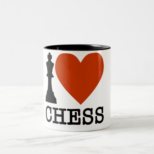 King Chess Piece I Heart Chess Coffee Mug