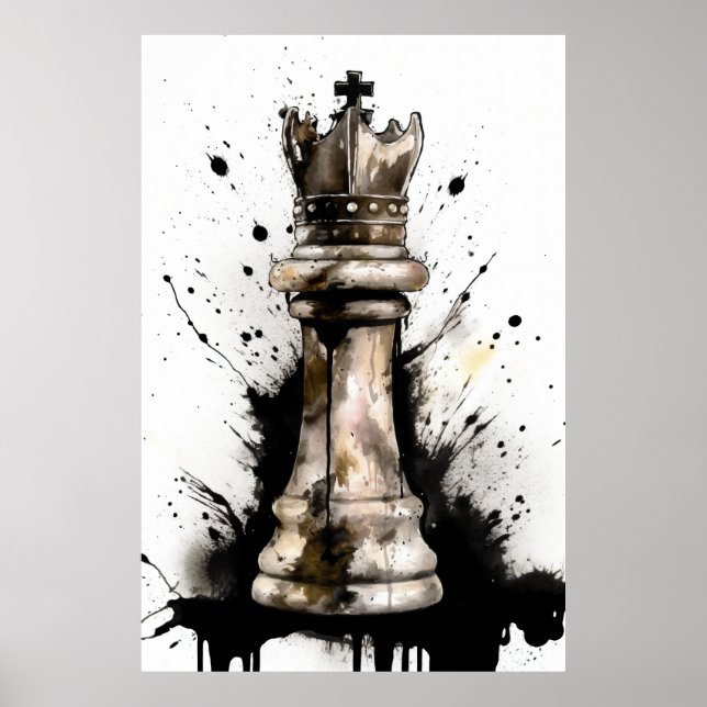 King Chess Piece Painting Poster (Front)
