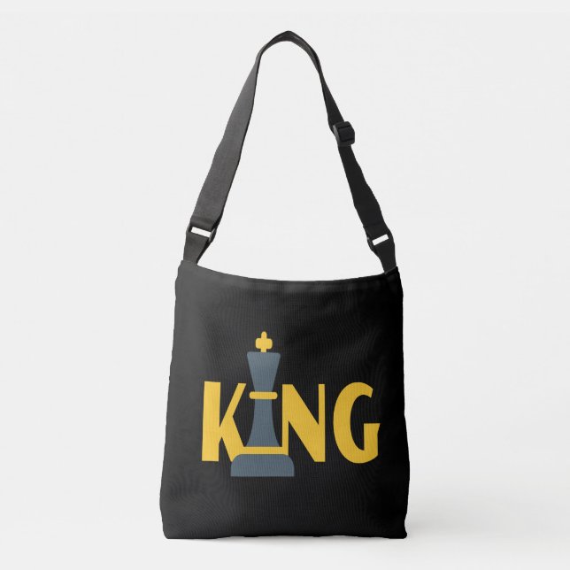 King Chess Player Crossbody Bag (Front)