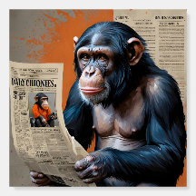 King Chimpanzee in Vibrant Pop Art Style