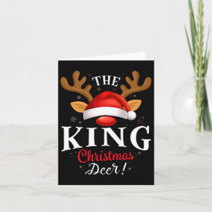 King Christmas Deer Pjs Xmas Family Matching Card