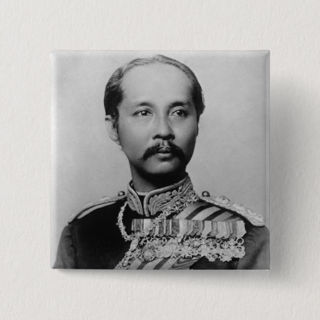 King Chulalongkorn Rama V of Thailand Button (Front)