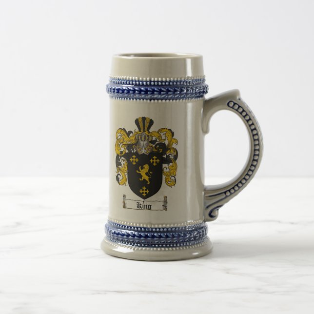 King Coat of Arms Stein / King Family Crest Stein (Right)