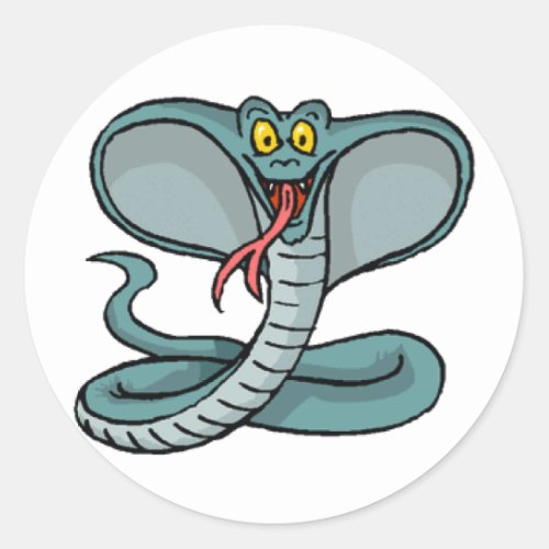 King Cobra Classic Round Sticker