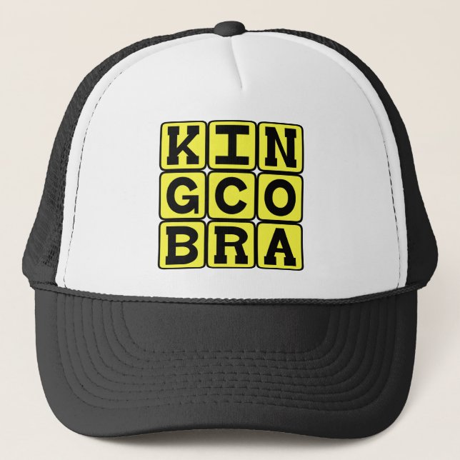 King Cobra, Deadly Snake Trucker Hat (Front)