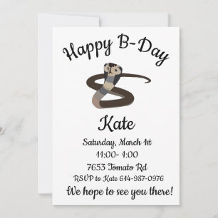 King Cobra Happy B-day Invitation