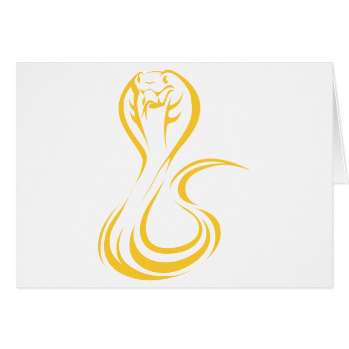 King Cobra in Swish Drawing Style Card