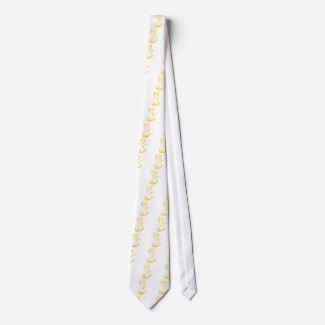 King Cobra in Swish Drawing Style Neck Tie (Front)