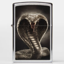 King Cobra Metal Engraving Art #4 Zippo Lighter