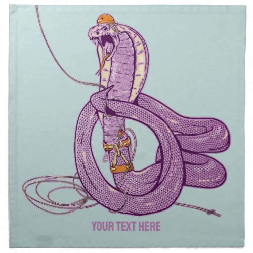 King Cobra Snake Rock Climbing Cloth Napkin