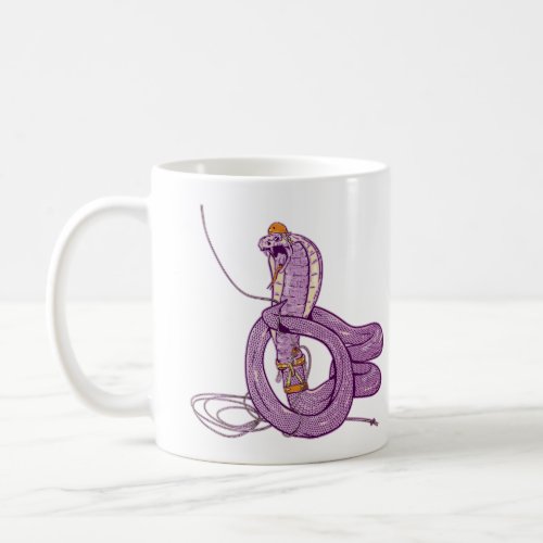 King Cobra Snake Rock Climbing Coffee Mug