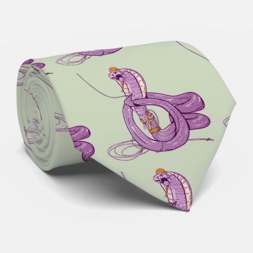 King Cobra Snake Rock Climbing Neck Tie