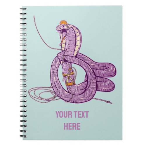 King Cobra Snake Rock Climbing Notebook