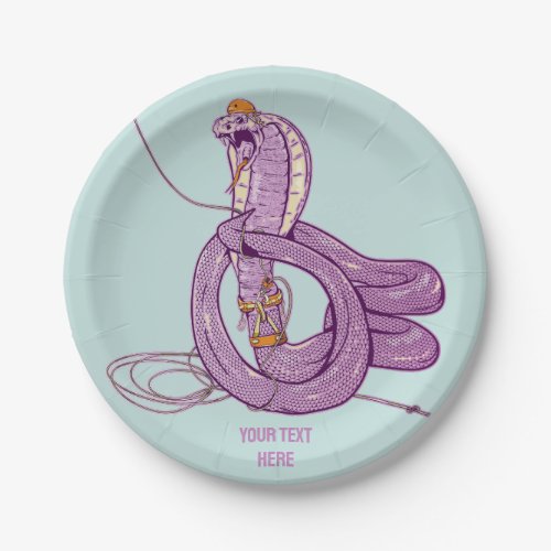 King Cobra Snake Rock Climbing Paper Plates