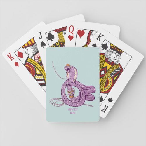 King Cobra Snake Rock Climbing Poker Cards