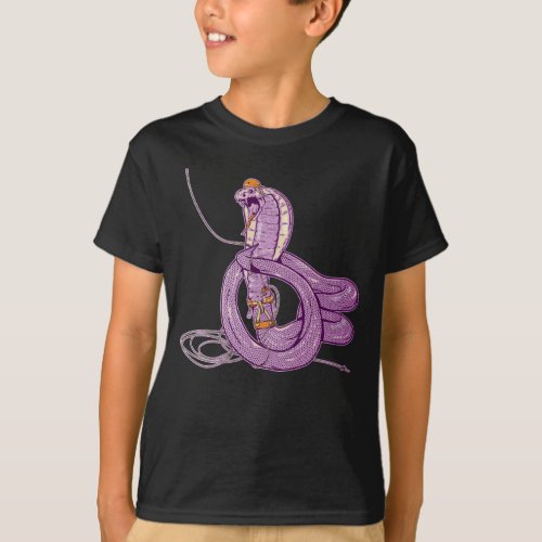 King Cobra Snake Rock Climbing T_Shirt