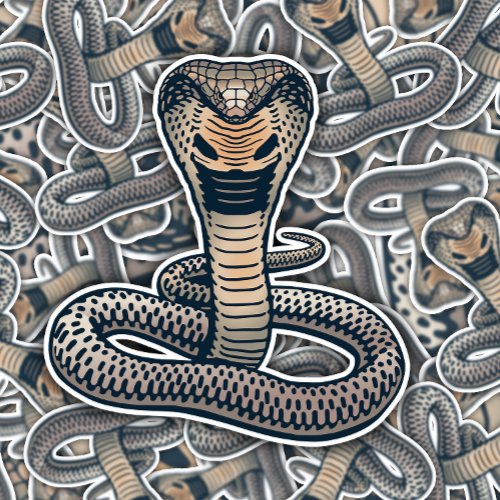 King Cobra Snake Sticker  Die_Cut Sticker
