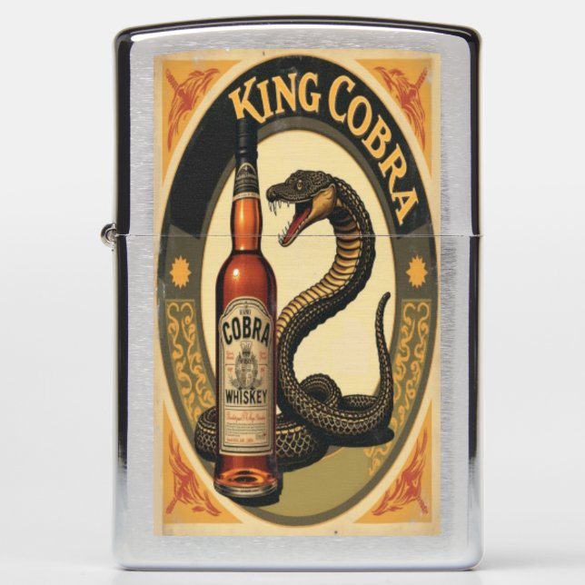 King Cobra Whiskey Zippo Lighter (Front)
