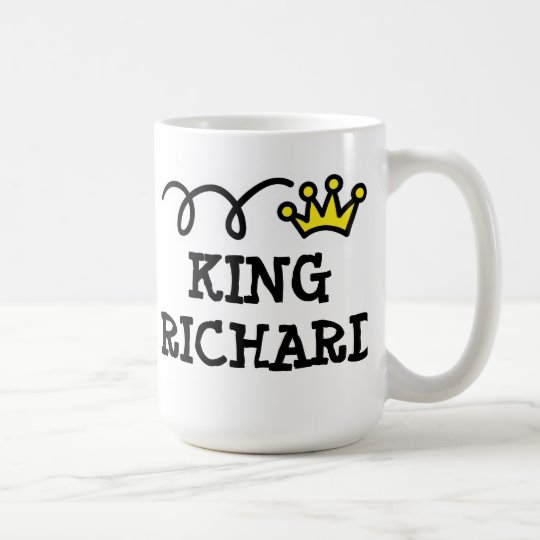 King coffee mug with personalized name