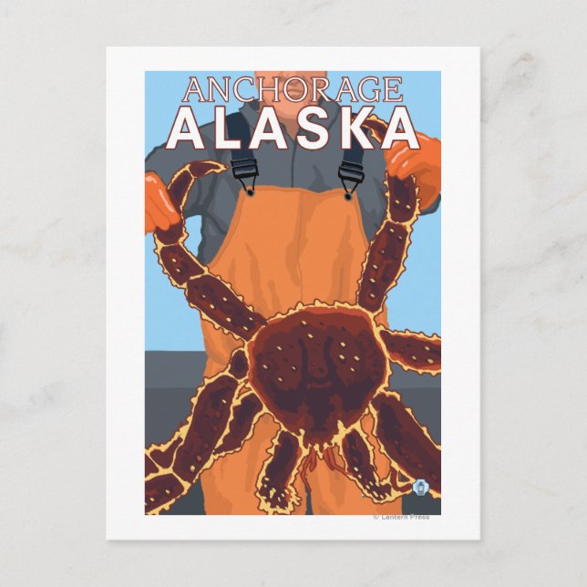 King Crab Fisherman - Anchorage, Alaska Postcard (Front)