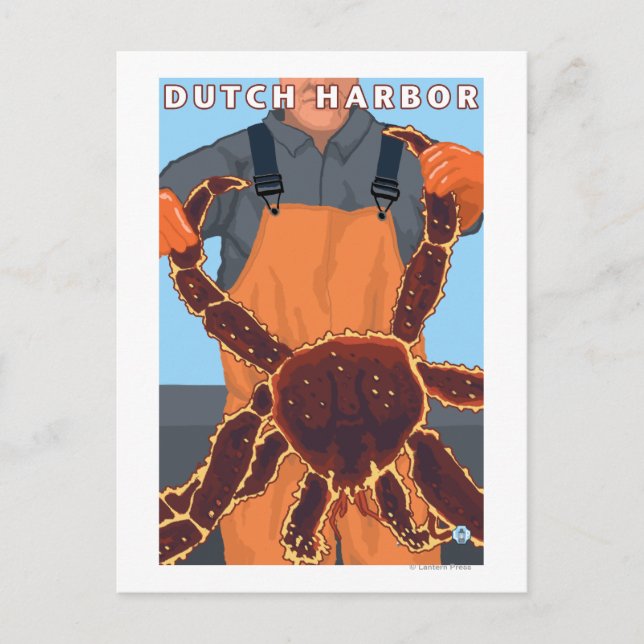 King Crab Fisherman - Dutch Harbor, Alaska Postcard (Front)