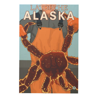 King Crab Fisherman - Latouche, Alaska Wood Wall Art