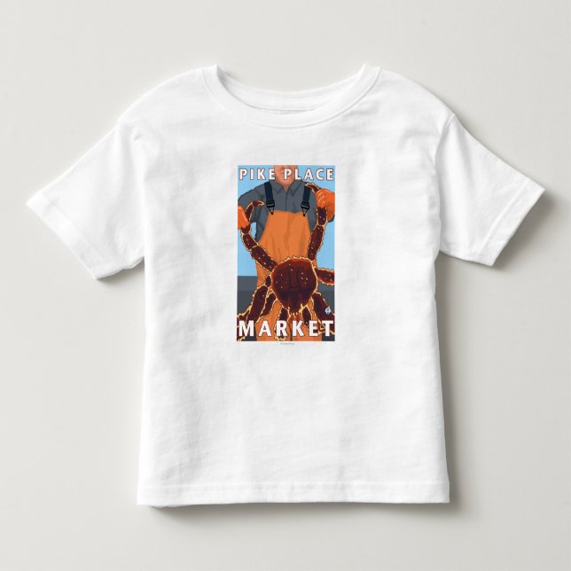 King Crab Fisherman - Pike Place Market, Seattle Toddler T-shirt (Front)