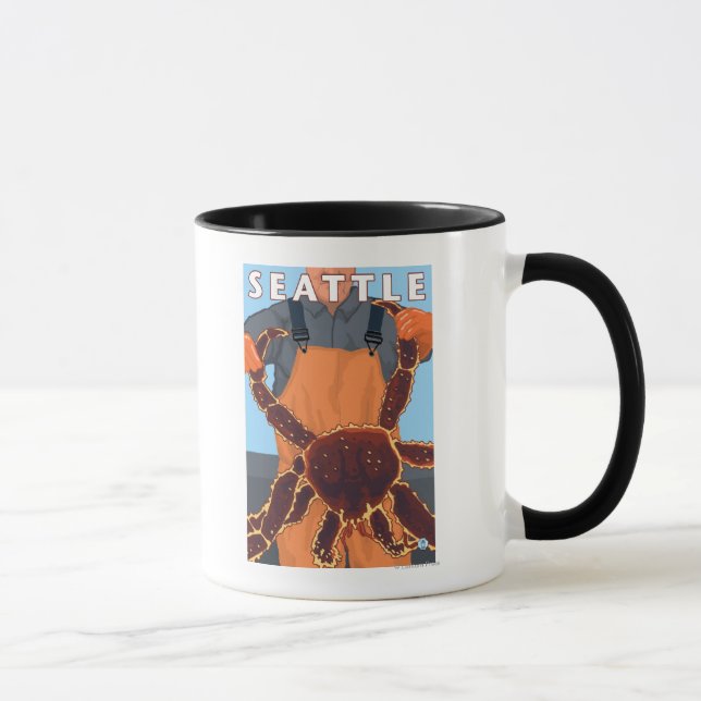 King Crab Fisherman - Seattle, Washington Mug (Right)