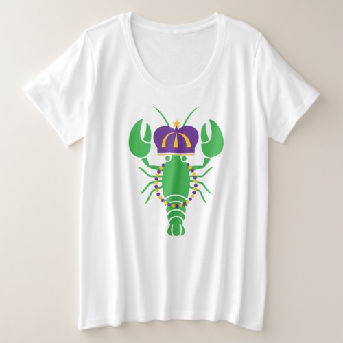 King Crawfish Mardi Gras Plus Size Plus Size T_Shirt