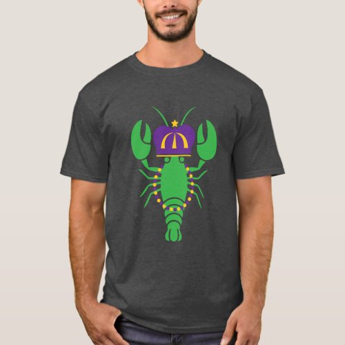 King Crawfish Mardi Gras T_Shirt